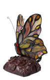 Cute Red Butterfly  Tiffany Leadlight Stained Glass Art Deco Table Lamp