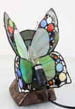 Elegant Green Butterfly  Tiffany Leadlight Stained Glass Art Deco Table Lamp