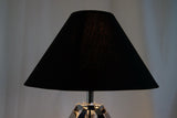 Limited Stock @Striking industrial style Tripod Table Lamp Black shade with white wooden base