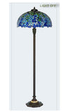 Gorgeous Huge 20" Blue Wisteria Tiffany Floor Lamp