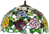 Large 16" Rose Style Stained Glass Tiffany Floor Lamp