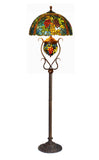 Large 17" Grape Style Double lits Tiffany Floor Lamp