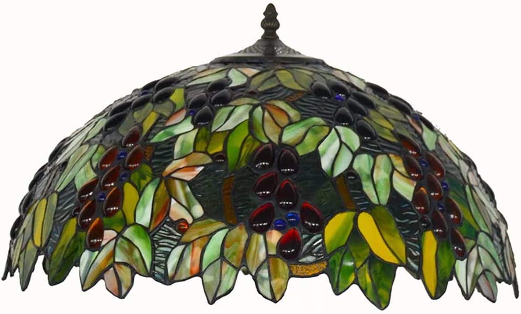 Huge 18" Grape leaves Vines Style Double lits Tiffany Floor Lamp