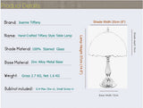 12" Flower Style Tiffany Bedside Lamp