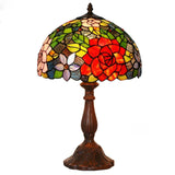 12" Flower Style Tiffany Bedside Lamp