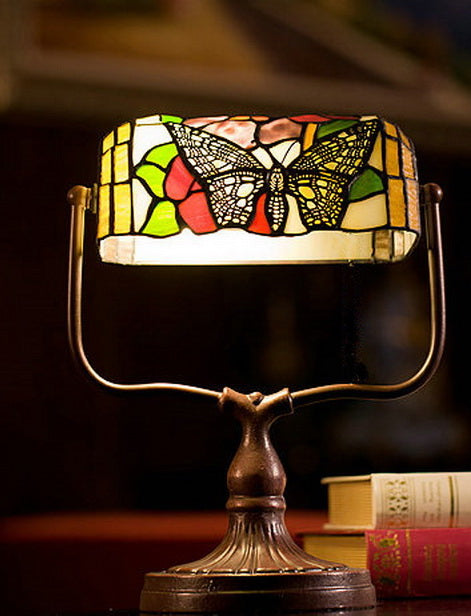 Butterfly Style Tiffany Banker Lamp