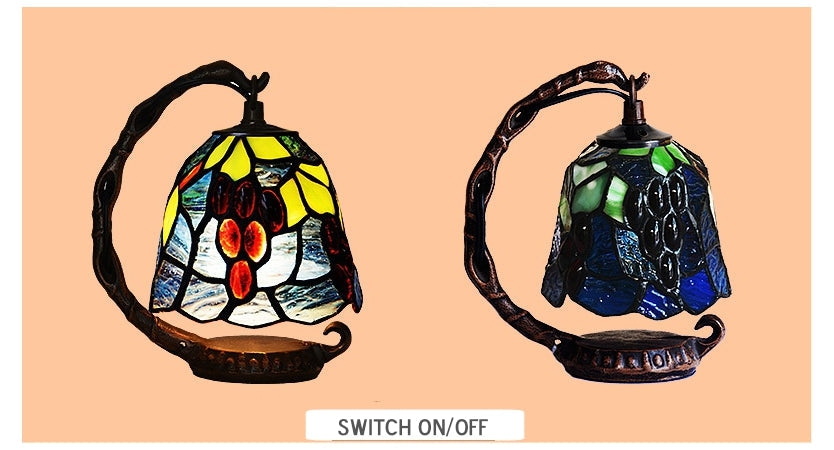 Mini Tiffany Stained Glass Night Lamp