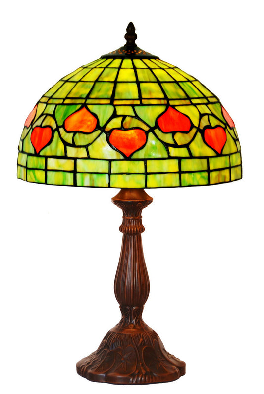 12" Tiffany Leadlight Stained Glass Bedside Lamp "The Glory of Wisteria"