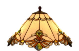 Limited Edition Large 17" White Jewel Carousel Style Tiffany Table Lamp