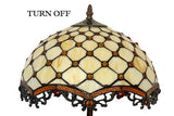 12"  Unique Beaded Tiffany Bedside Lamp with Antique Style Sculpture Base "the Horse Boy"