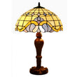 Large 16" Mediterranean Style Leadlight Stained Glass Tiffany Table Lamp