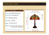 Huge 18" inches Blooming Rose Style Tiffany Table Lamp @ Limited Stock only