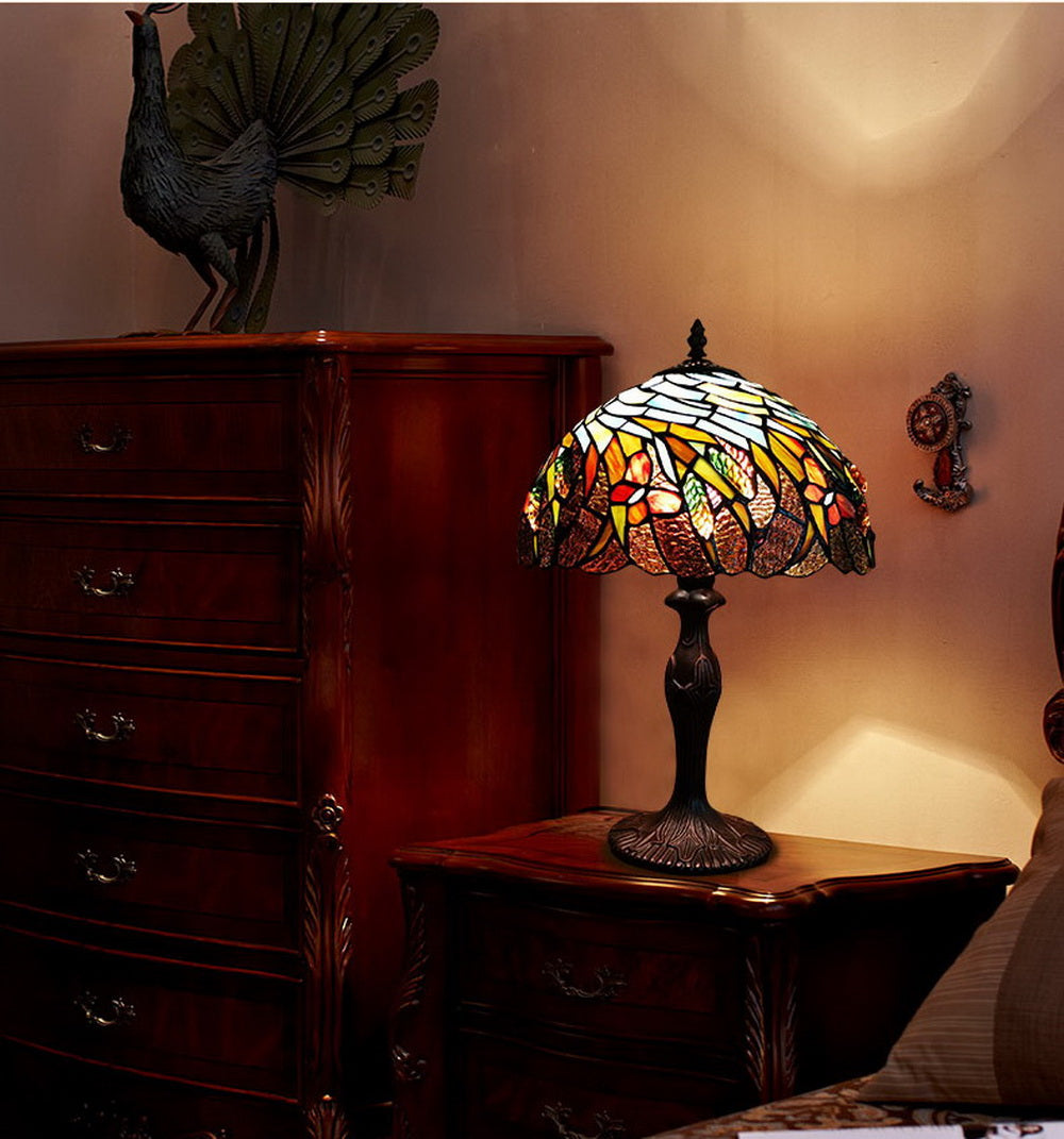Amazing 12" Butterfly Tiffany Bedside Lamp