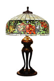 Huge 20 inches Wide Tiffany Reproduction Traditional Rose Table Lamp