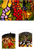 Limited Edition@Art Deco Grape Style Tiffany Stained Glass Table Lamp