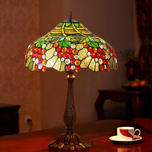 Limited Edition Fabulous 18" Grape Style Tiffany Table Lamp