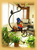 Elegant Tiffany Red Parrot Novelty Pendant Light