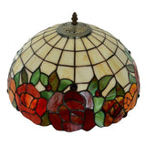 Large 16" Rose Stained Glass Cafe Tiffany Hanging Light