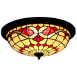 Large  3 lights Baroque Tiffany Style  Flush Mount Ceiling Lights