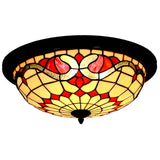 Large  3 lights Baroque Tiffany Style  Flush Mount Ceiling Lights