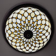 Large  3 lights Bead Tiffany Style  Flush Mount Ceiling Lights