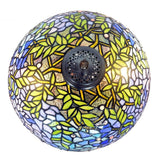 Large 16" Blue Wisteria Tiffany Stained Glass Shade Downlight Tiffany Pendant Lights