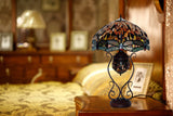 Limited Edition@Huge 18" Tiffany Reproduction Double Lights Traditional Dragonfly Tiffany Table Lamp