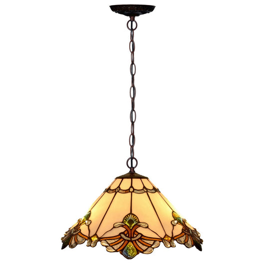 17" Jewel Carousel Stained Glass Tiffany Pendant Light
