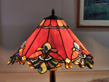 Large Jewel Carousel Red Stained Glass Tiffany Floor Lamp