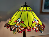 Large Jewel Carousel Green  Stained Glass Tiffany Floor Lamp