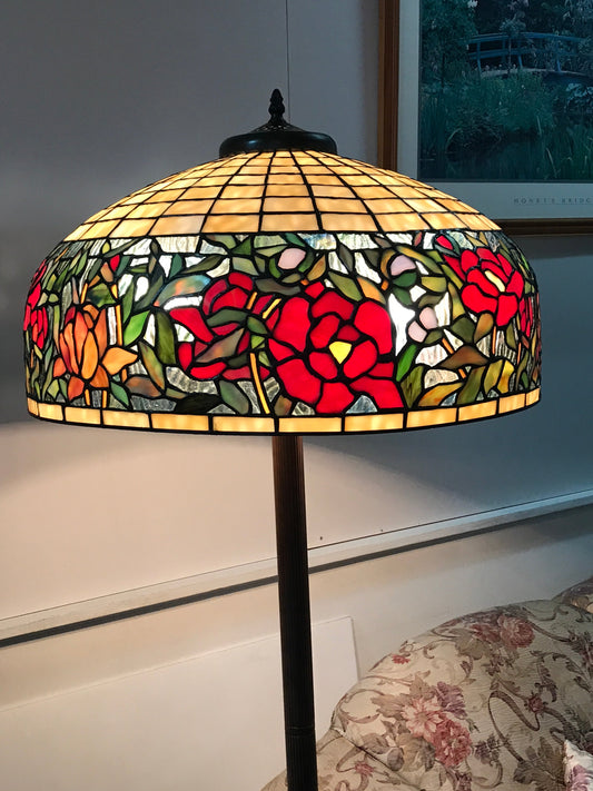 Limited Editon Hugh 20" Flower Style Leadlight Tiffany Floor Lamp